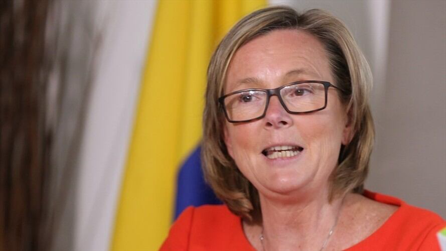 La embajadora de la Unión Europea en Colombia, Patricia Llombart. Foto: Colprensa
