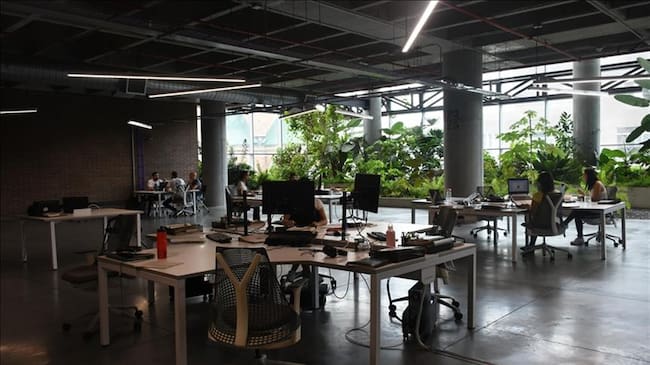 Sede en Medellín de la compañía colombiana de producción y comercialización de ropa Mattelsa. Foto: Agencia Anadolu