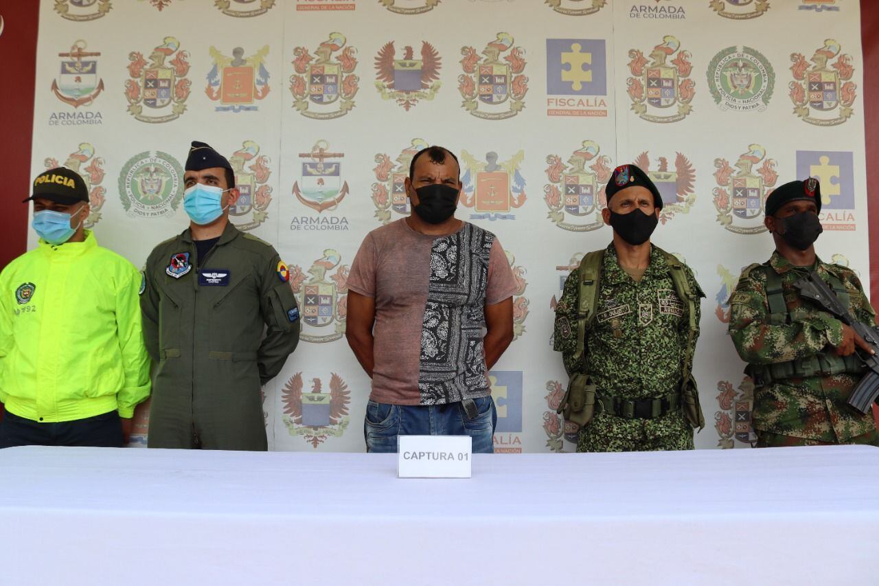 Capturan a alias Cubanel, presunto cabecilla del Clan del Golfo en Córdoba. Foto: Ejército.