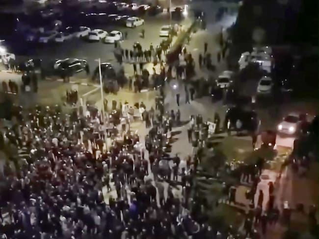 Disturbios en la región del Daguestán. Foto: AFP PHOTO / Telegram channel @askrasul