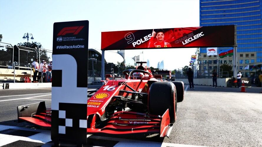 Leclerc se queda con la pole del GP de Azerbaiyán. Foto: Getty Images