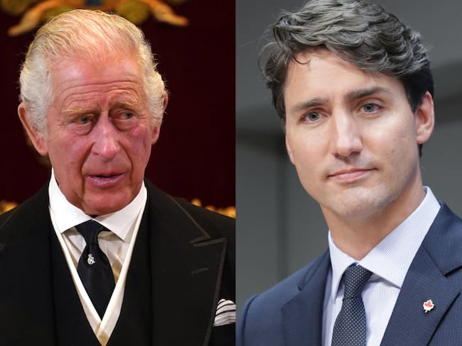 Carlos III y Justin Trudeau. Foto: Getty Images