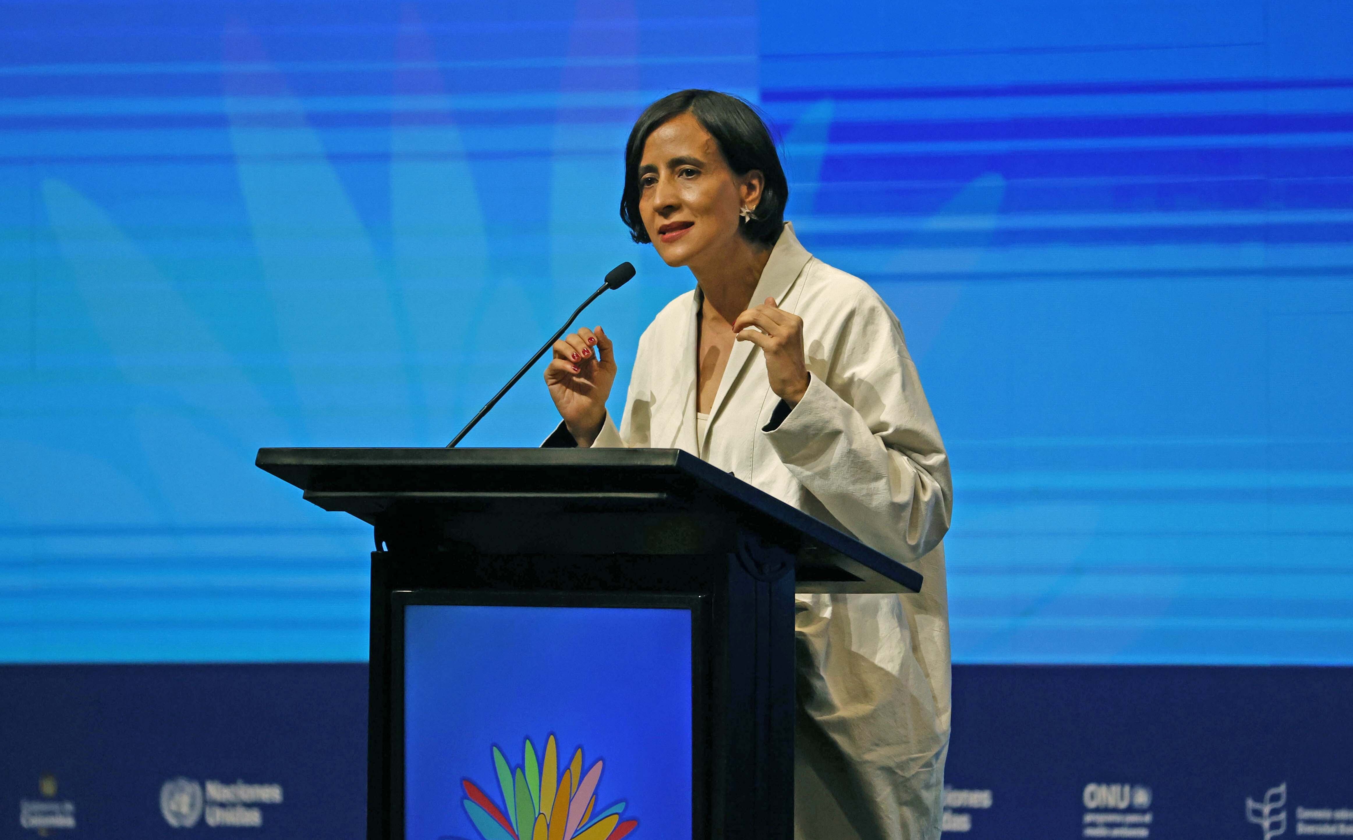 La ministra de Ambiente y Desarrollo Sostenible de Colombia, Susana Muhamad. Foto: EFE.
