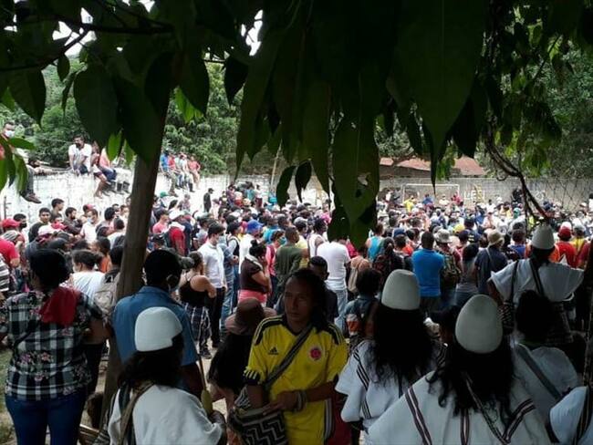 Indígenas arhuacos denuncian invasión de campesinos a sus territorios . Foto: Cortesía: Prensa Cabildo Arhuaco