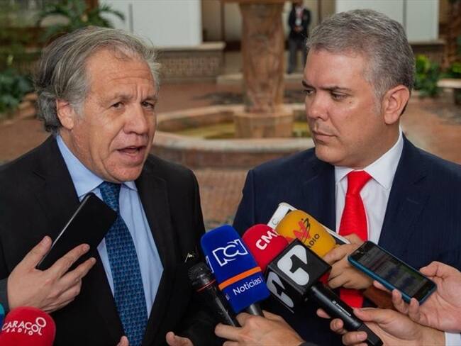 El presidente Iván Duque se reunió con el secretario general de la OEA, Luis Almagro. Foto: Presidencia