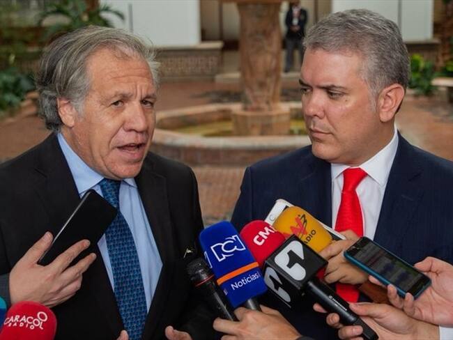 El presidente Iván Duque se reunió con el secretario general de la OEA, Luis Almagro. Foto: Presidencia