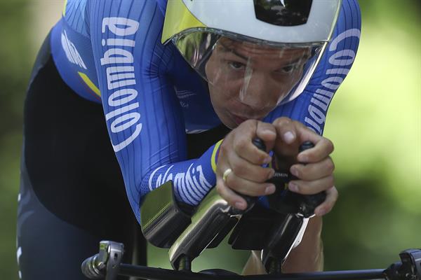 Miguel Ángel López ganó el oro en la prueba contrarreloj de los Juegos Centroamericanos y del Caribe 2023. Foto: Efe/ Jose Jacome