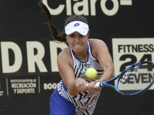 La colombiana María Camila Osorio debutó con victoria en la 28ª edición de la Copa Colsanitas en Bogotá. Foto: Colprensa / COPA COLSANITAS