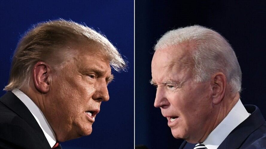 Donald Trump y Joe Biden en el primer debate. Foto: Getty Images.