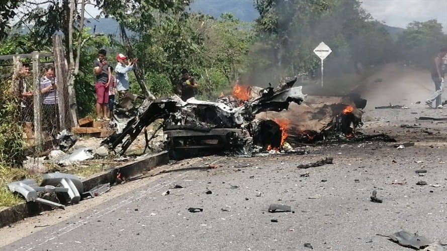 El gobernador de Boyacá, Carlos Andrés Amaya, condenó el atentado terrorista.. Foto: Foto Cortesía