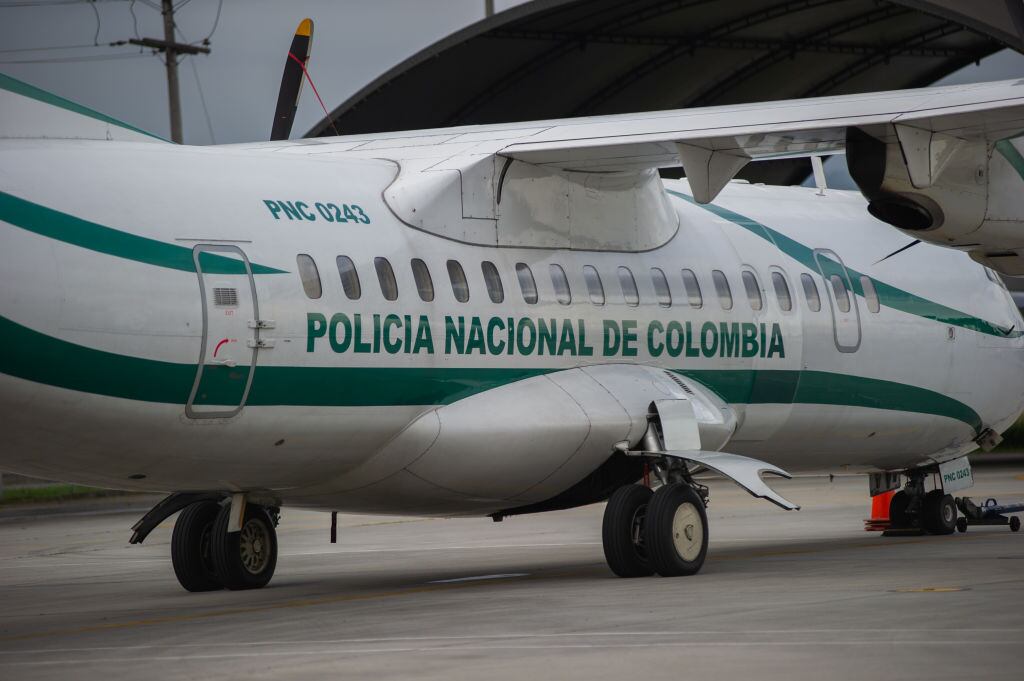 Avión de Policía. (Photo by Sebastian Barros/NurPhoto via Getty Images)