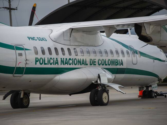 Avión de Policía. (Photo by Sebastian Barros/NurPhoto via Getty Images)