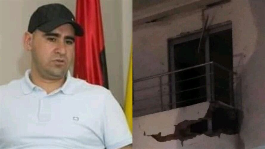 Dos hombres quienes se movilizaban en motocicleta realizaron varios disparos contra la vivienda del exmandatario y lanzaron una granada. Foto: Cortesía.