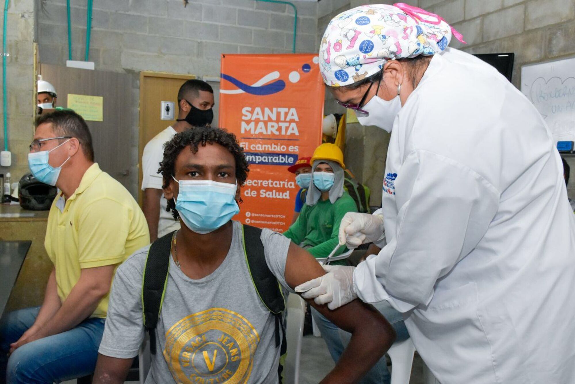 Vacunación Covid-19 en Santa Marta. Foto: Secretaría de Salud de Santa Marta