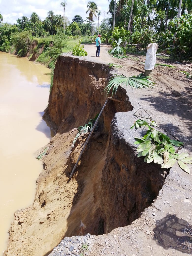Erosión en el río Sinú. Foto: cortesía comunidad de Callejas, Córdoba.