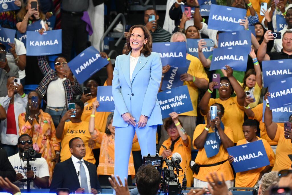 Kamala Harris durante su campaña electoral. I Foto: Kyle Mazza/Anadolu via Getty Images.