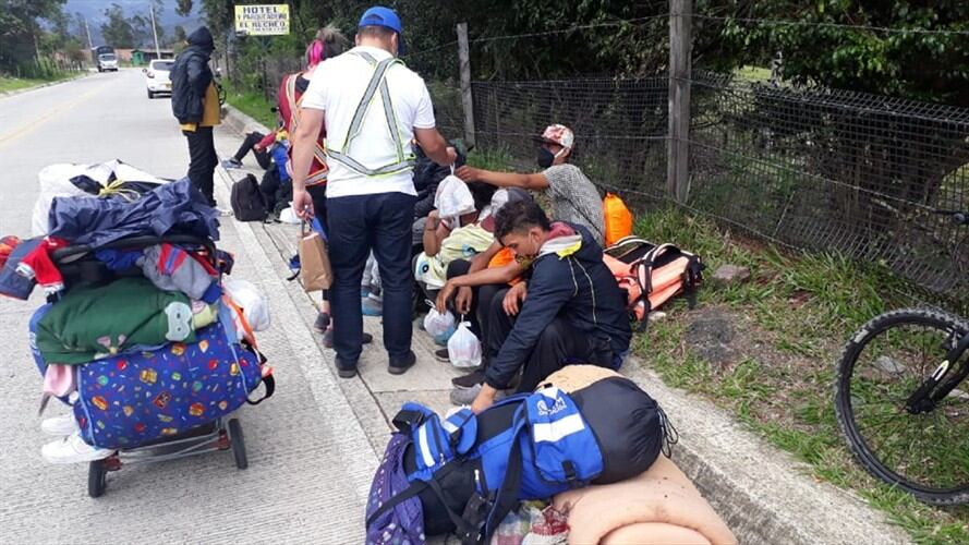 Ola masiva de venezolanos en Santander. Foto: Julián Rubio.
