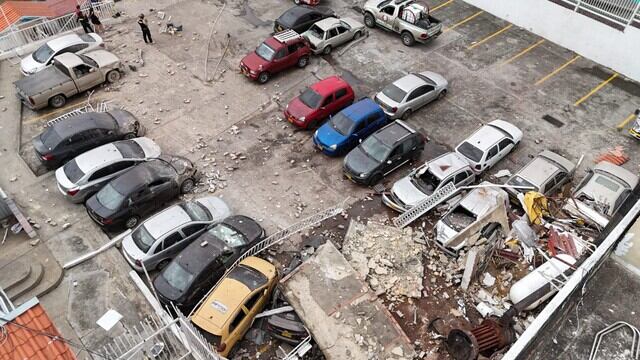 Explosión en centro vacacional de Mesitas. Foto: (Cortesía: Bomberos de Cundinamarca)