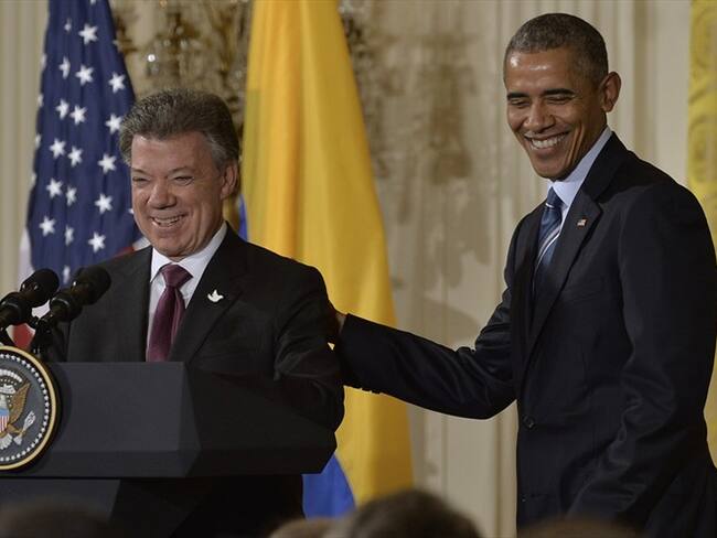 Barack Obama y Juan Manuel Santos . Foto: (Colprensa /Foto suministrada por SIG.