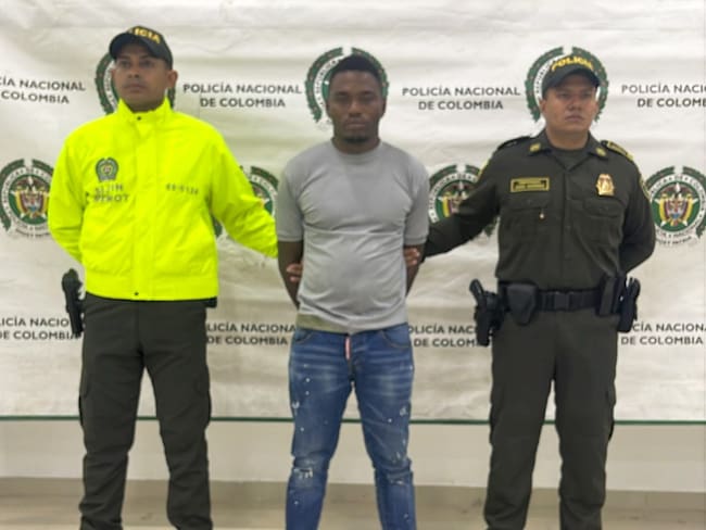 Capturan a alias El Burro en Montería. Foto: Policía Metropolitana de Montería.