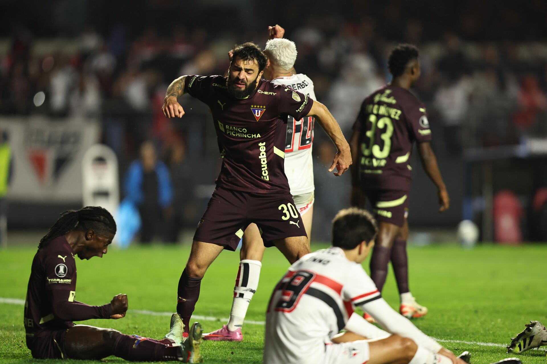 Liga de Quito superó a São Paulo y se metió a las semifinales de la Copa Libertadores. EFE/ Isaac Fontana
