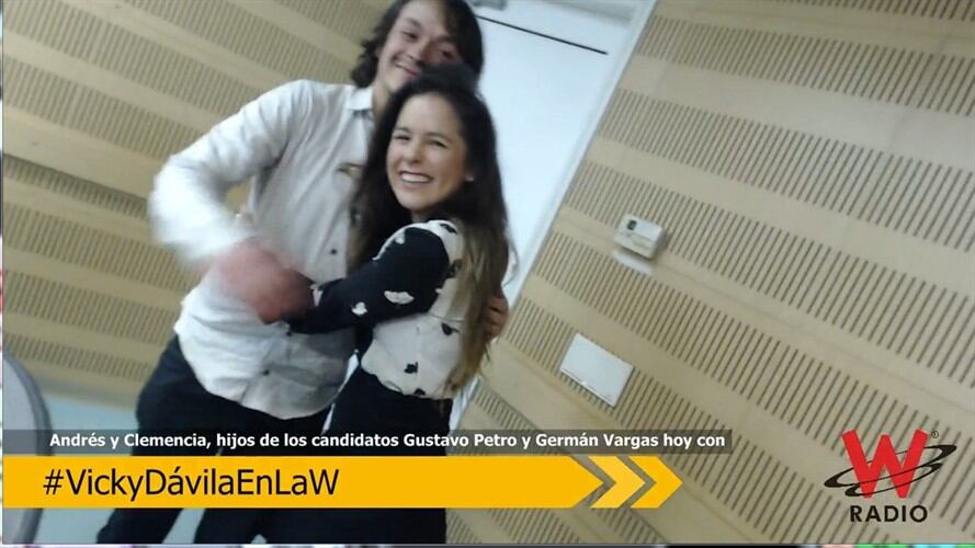 Clemencia Vargas y Andrés Petro. Foto: W Radio