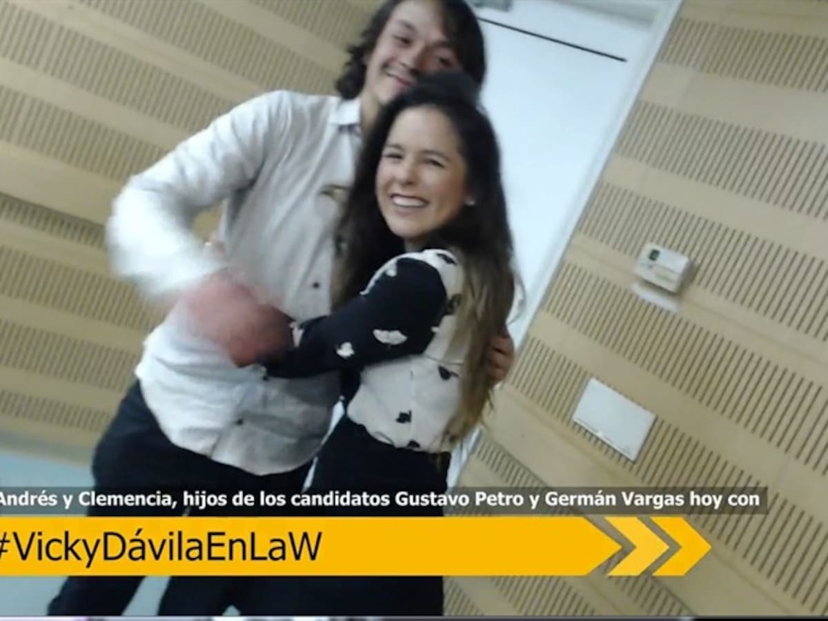 El abrazo de Clemencia, hija de Vargas Lleras y Andrés, hijo de Gustavo Petro
