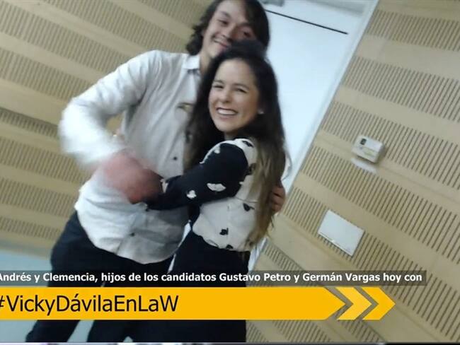 Clemencia Vargas y Andrés Petro. Foto: W Radio