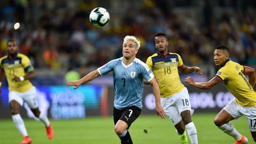 Uruguay arrancó a toda velocidad en busca de su decimosexta corona continental y goleó 4-0 a Ecuador este domingo en la apertura del Grupo C de la Copa América de Brasil-2019. Foto: Getty Images