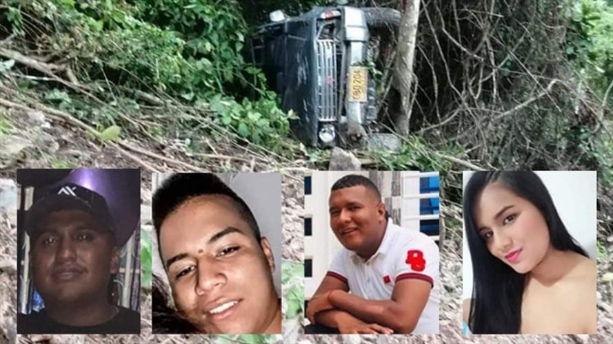 Los cuerpos de Yulieth Mellizo, Daniel Paz, Julián Ortiz y Fabio Navia fueron trasladados hasta su municipio de origen . Foto: Cortesía