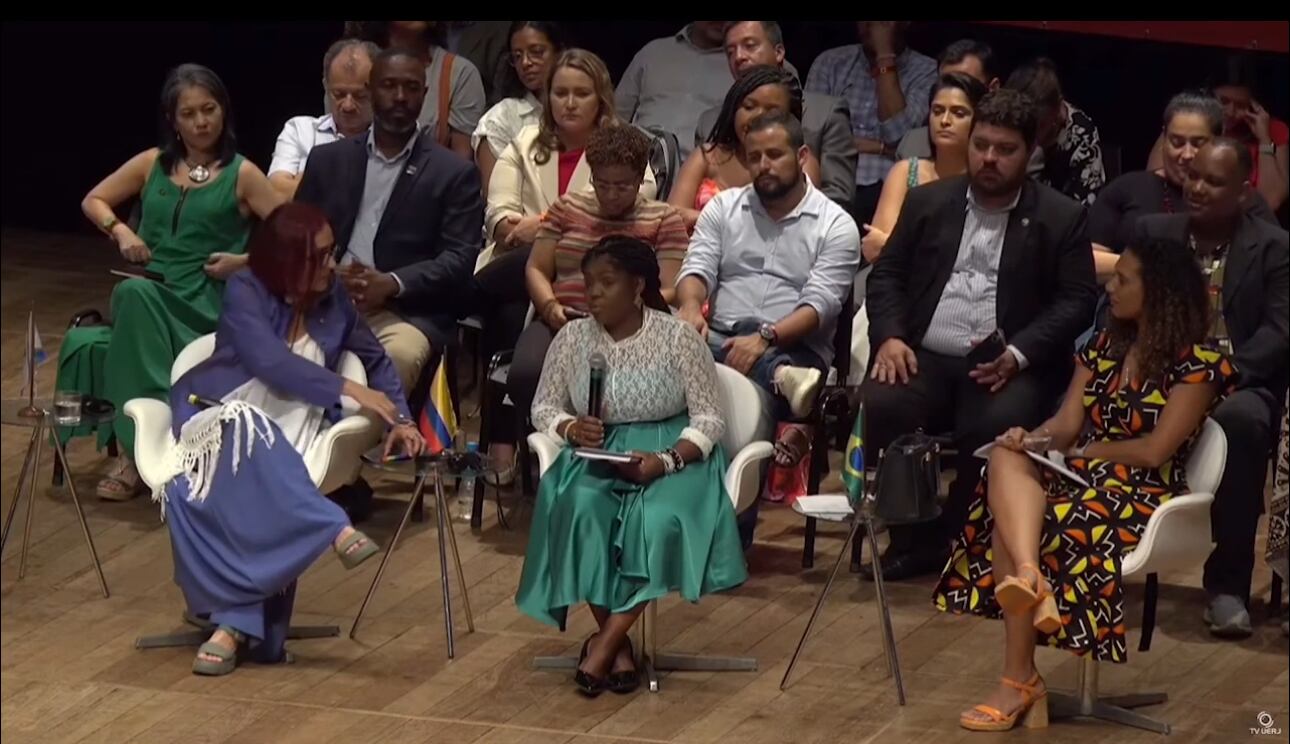 Francia Márquez cuestionó políticas de Milei contra las mujeres y la población negra. Foto: Suministrada.