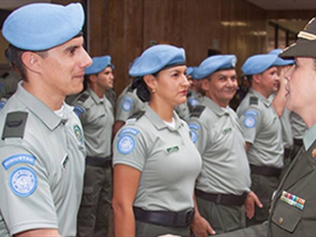 24 policías colombianos enviados como 'cascos azules' de la ONU a Haití. Foto: Policía Nacional