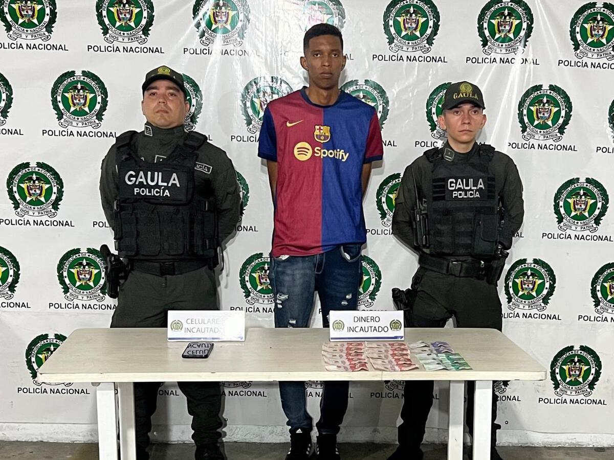 Barranquilla: capturan en flagrancia a presunto miembro de ‘Los Pepes’ que extorsionaba comerciantes