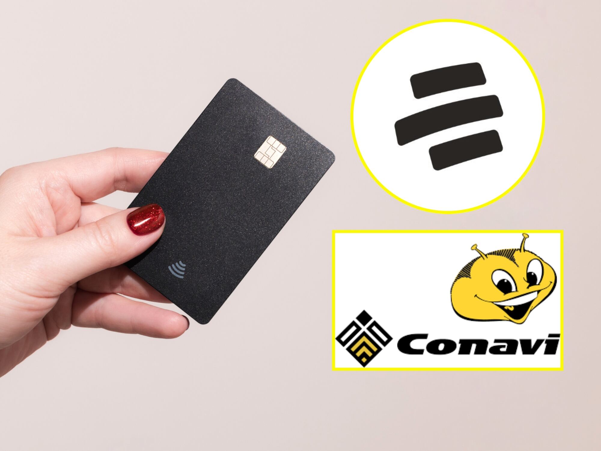 Imagen de referencia y logos de Bancolombia y Conavi. Fotos: Getty Images / Redes sociales