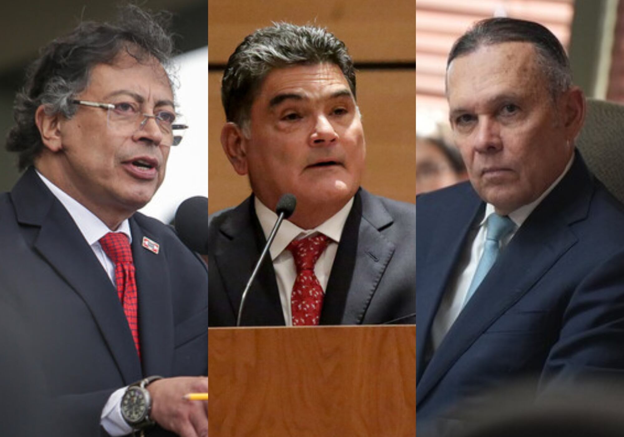 Gustavo Petro, Gregorio Eljach y Efraín Cepeda. Foto: (Colprensa - Cristian Bayona) / (Colprensa - Catalina Olaya) / (Cortesía: Corte Suprema de Justicia)