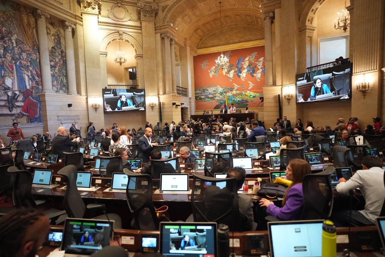 Debate de la reforma laboral en el Congreso colombiano este miércoles 16 de octubre. Foto: Prensa Cámara de Representantes.