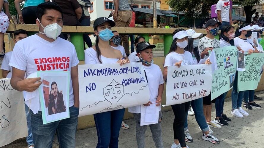 Protesta jóvenes Samaniego, Nariño. Foto: La W