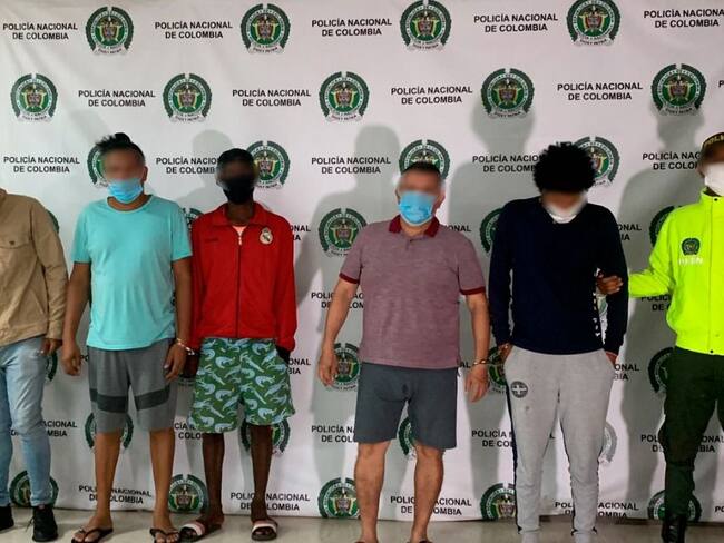 Del total de 8 capturas, cinco fueron por orden judicial por delitos como acceso carnal contra menor de 14 años. Crédito: Cortesía Policía Metropolitana de Cartagena