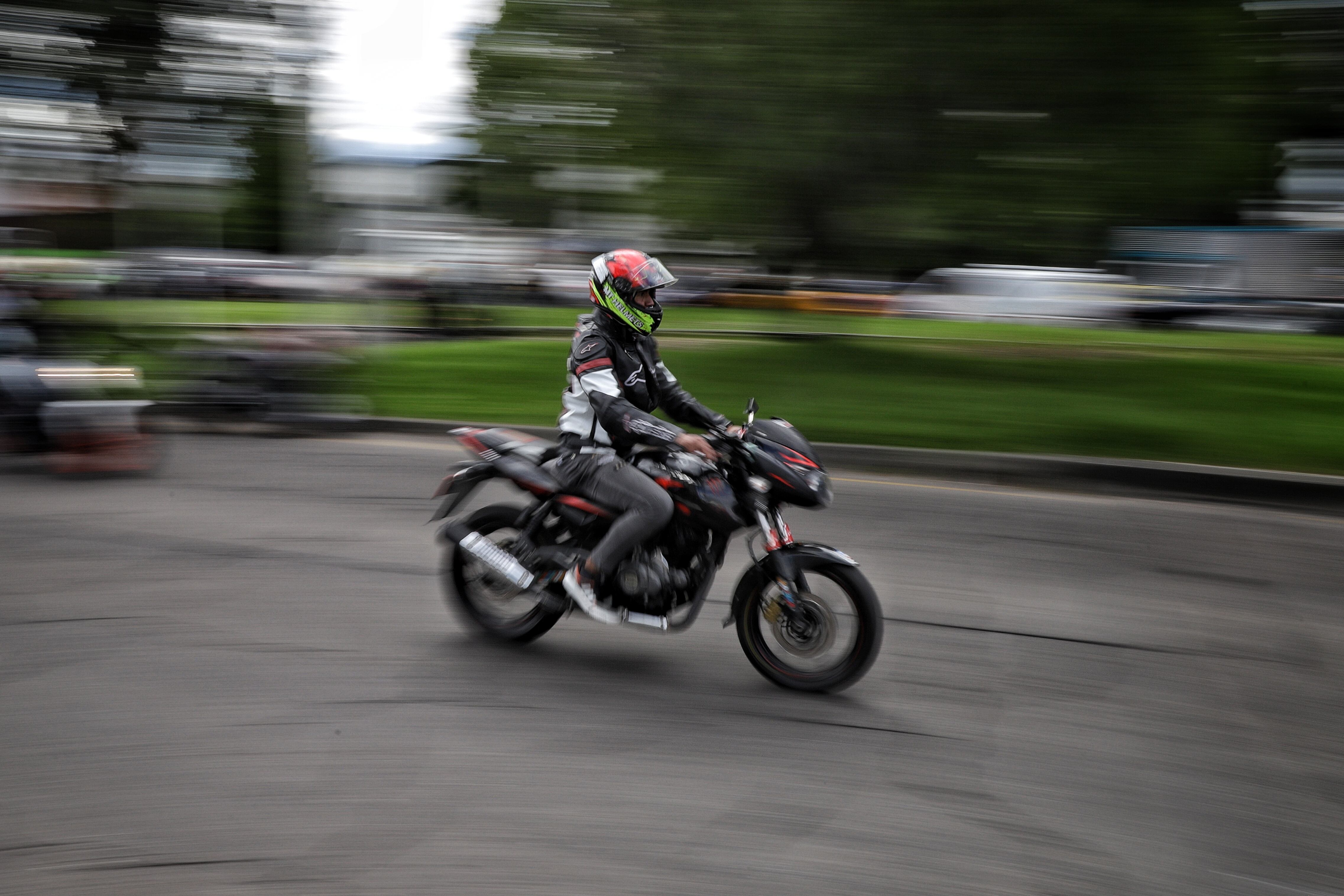 Imagen de referencia de una moto en Bogotá. (Colprensa - Álvaro Tavera)