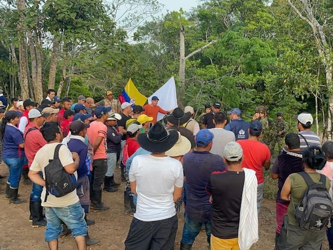 Liberan a 30 militares que había sido secuestrados en Vista Hermosa, Meta. Foto: Ministerio de Defensa.