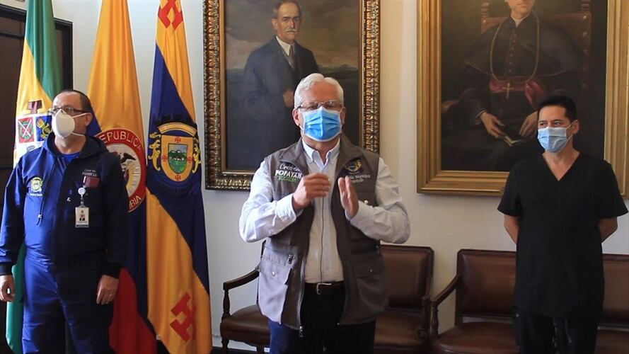 El Alcalde afirmó que el 88 por ciento del hospital está ocupado por pacientes COVID y no COVID. Foto: Alcaldía