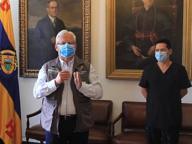 El Alcalde afirmó que el 88 por ciento del hospital está ocupado por pacientes COVID y no COVID. Foto: Alcaldía