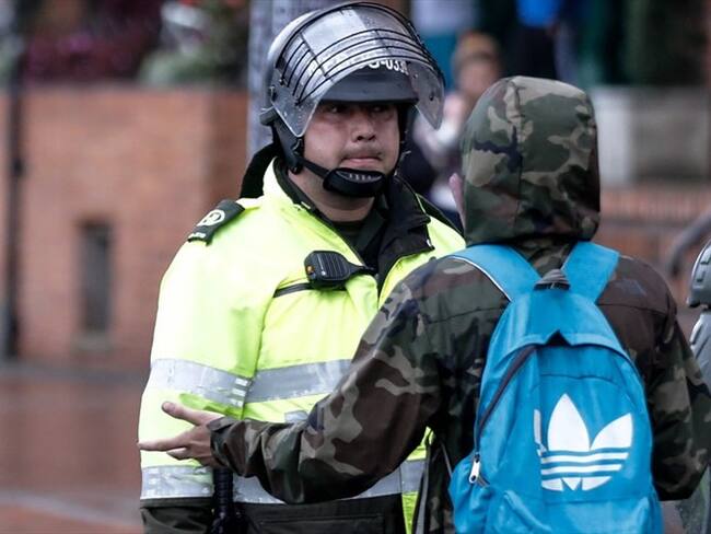 Las autoridades confirmaron que ya hay policías y civiles heridos en las manifestaciones . Foto: Colprensa