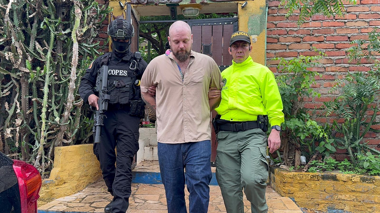 Capturan en Santa Marta a ‘Patrick’, un alemán que lideraba organización de narcotráfico. Foto: Policía Nacional