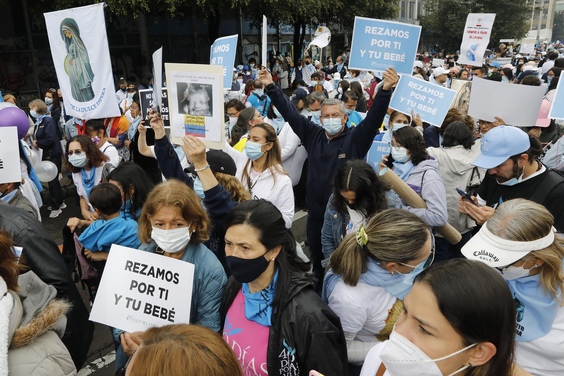 Marcha contra la despenalización del aborto en Bogotá / EFE