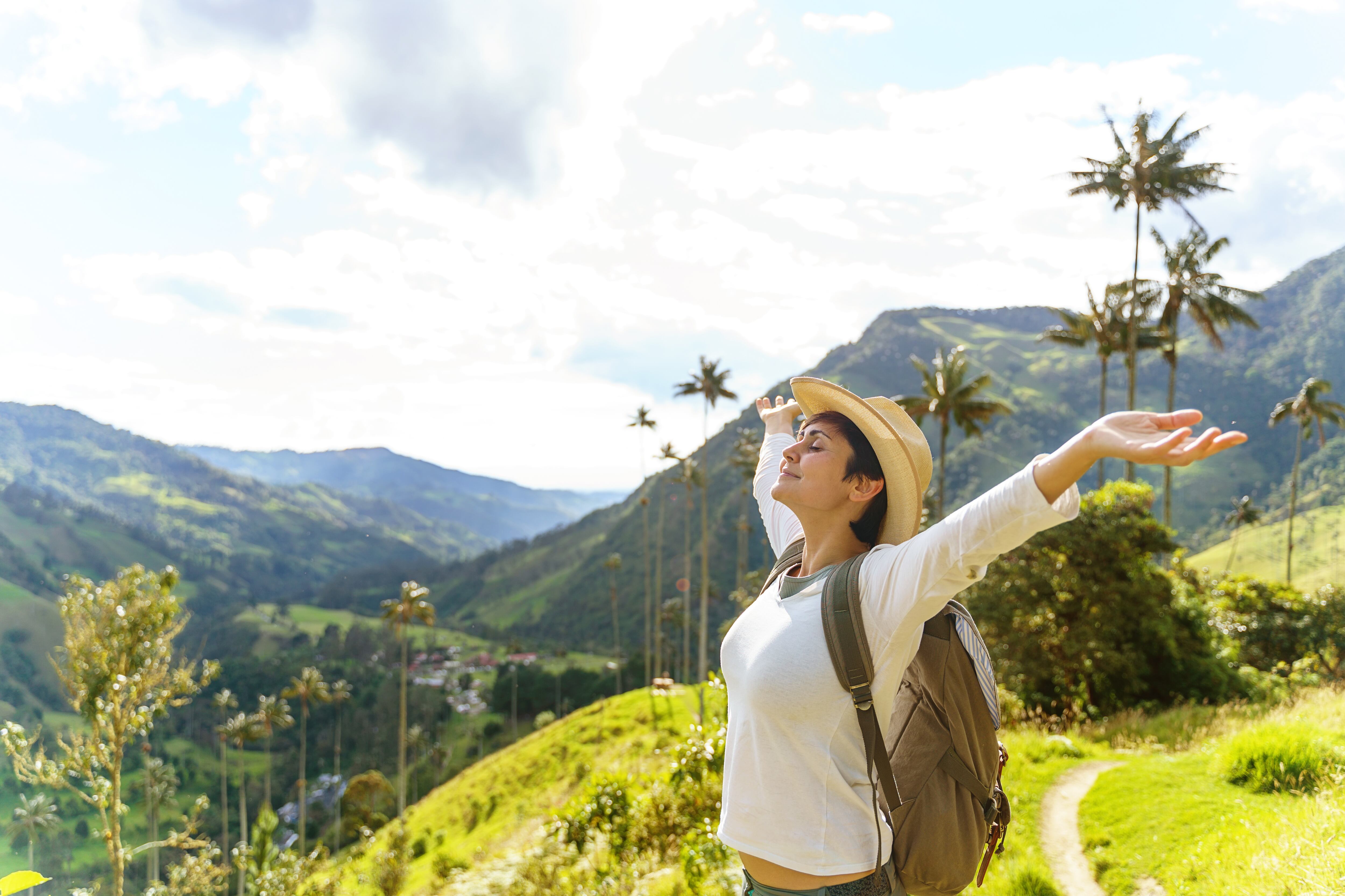 Mujer en el Valle del Cocora, Quindío (Foto: Getty Images)