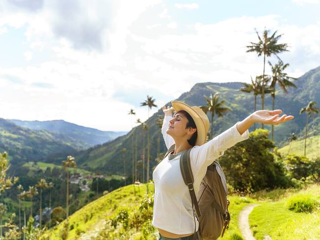 Mujer en el Valle del Cocora, Quindío (Foto: Getty Images)