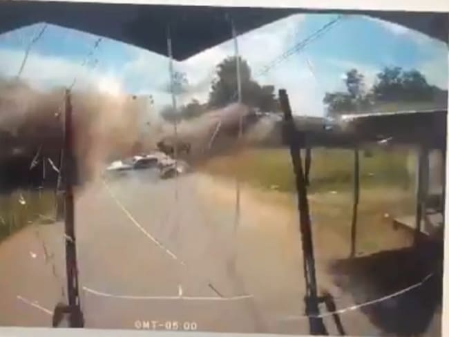 Ocupantes de un bus se salvaron durante atentado en el municipio de Tibú
