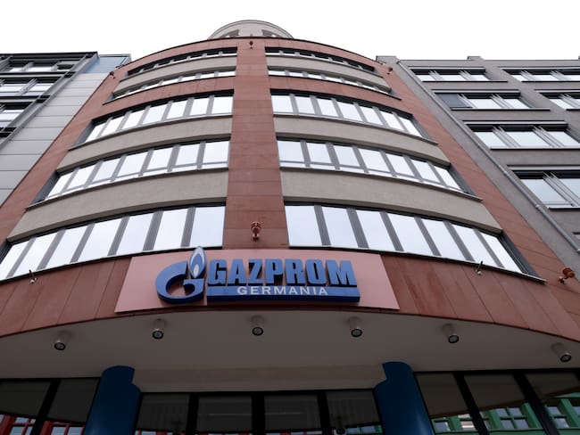 BERLIN, GERMANY - MARCH 30: The corporate headquarters of Gazprom Germania, the German unit of Russian natural gas company Gazprom, stands on March 30, 2022 in Berlin, Germany. Gazprom Germania has stakes in about 40 companies, including a 100% share of Wingas, a German natural gas distribution company that operates in several countries across Europe.  (Photo by Sean Gallup/Getty Images)