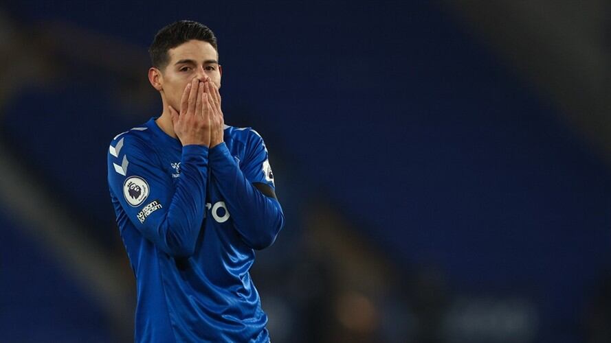 James Rodríguez, exjugador del Everton. Foto: Matthew Ashton - AMA/Getty Images